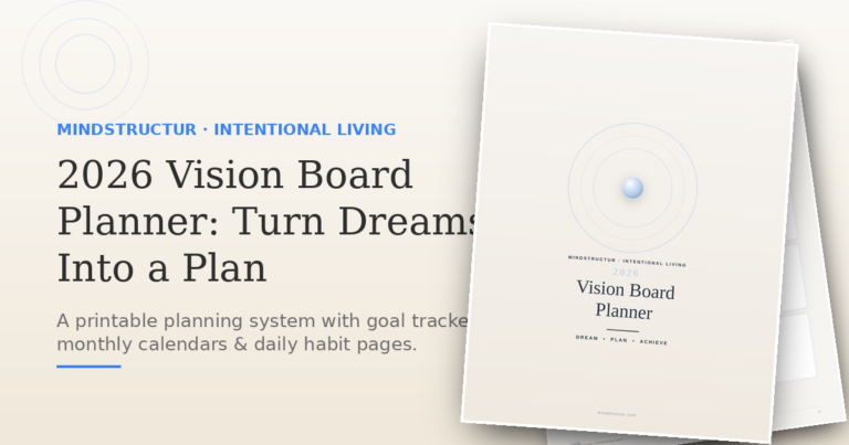 2026 Vision Board Planner: How to Turn Your Dreams Into a Plan You’ll Actually Follow