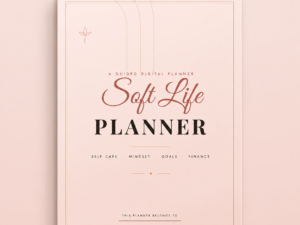 Soft Life Planner – feminine digital self care planner cover
