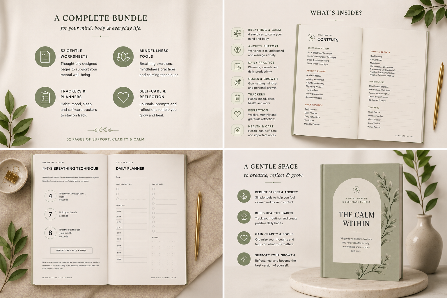 Interior page preview of The Calm Within bundle